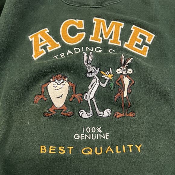 Vintage 1995 Acme Trading Company Looney Tunes Sweatshirt XS Warner Brothers - Picture 4 of 6